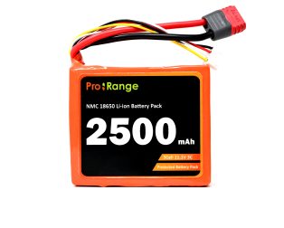 Pro-range NMC 18650 11.1V 2500mAh 3C 3S1P Li-Ion Battery Pack with JST-XH & Nylon-T