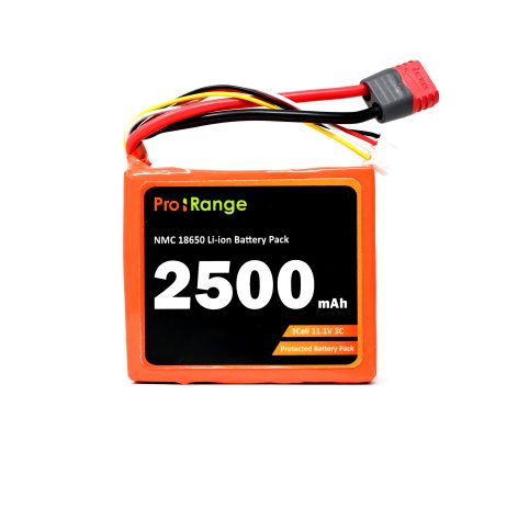 Pro-range NMC 18650 11.1V 2500mAh 3C 3S1P Li-Ion Battery Pack with JST-XH & Nylon-T