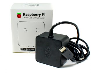 Official USB type-C 15.3W Power Supply For Raspberry Pi 4-Black