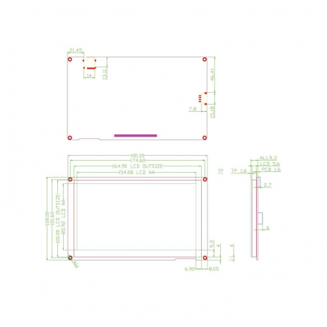 Nextion Intelligent NX8048P070-011R 7.0 HMI Resistive Touch Display