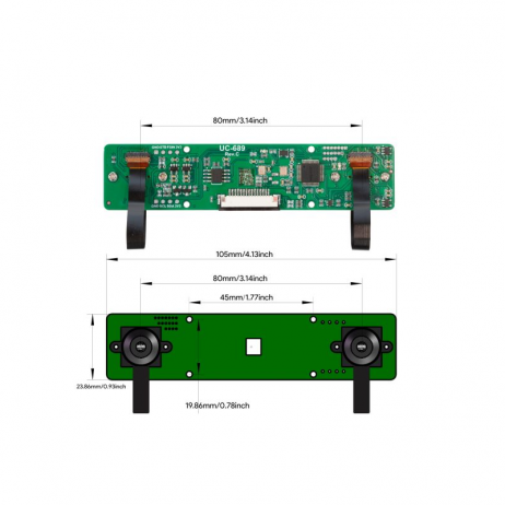 Arducam 2MP Stereo Camera for Raspberry Pi, Nvidia Jetson NanoXavier NX, Dual OV2311 Monochrome Global Shutter Camera Module