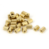 M3 X 5 mm Female to Female Brass Hex Threaded Pillar Standoff Spacer