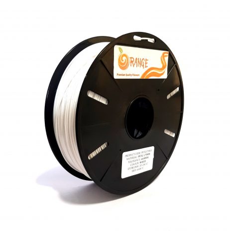 Orange PETG 1.75mm 3D Printing Filament 1kg-White