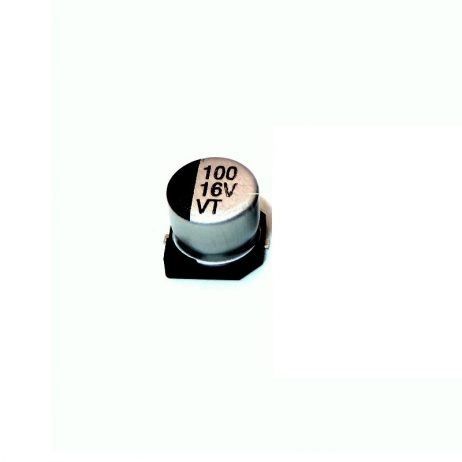 100uF 16V (SMD) Dc polymer aluminium capacitor (Pack of 20)