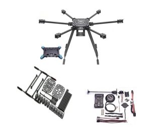 ZD 850mm Full Carbon Fiber 850mm Hexa-Rotor Frame Combo Kit