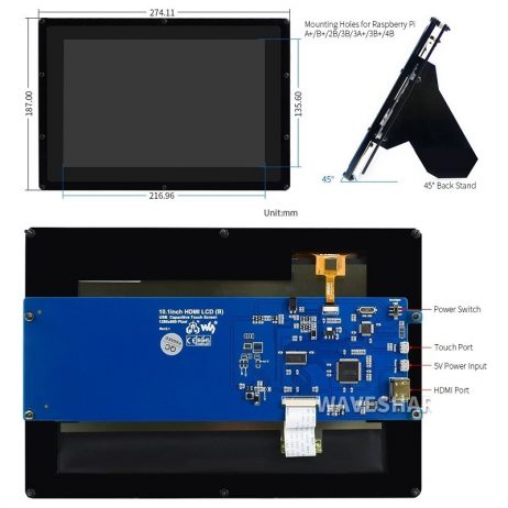 Waveshare 10.1 Inch HDMI LCD Display