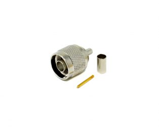 N Type Coaxial Male Connector 180 Degree Solder Type for Cable