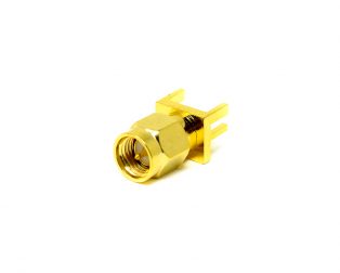 SMA Male Connector Straight Gold Plating 180 Degree Connector Plate Edge Mount