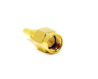 SMA Male Crimp Connector 180 Degree Plug Coaxial RF Connector