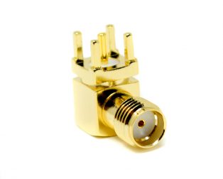 SMA Female Connector Right Angled Through-Hole for PCB Mount