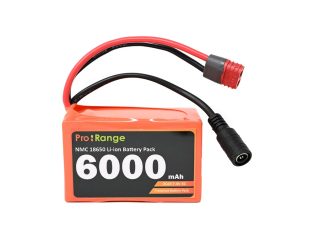 Pro-range NMC 18650 7.4V 6000mAh 3C 2S2P Li-Ion Battery Pack