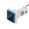 Generic 22mm 0 100A Ac 50 500V 20 75Hz Digital Voltmeter Ammeter Blue 1