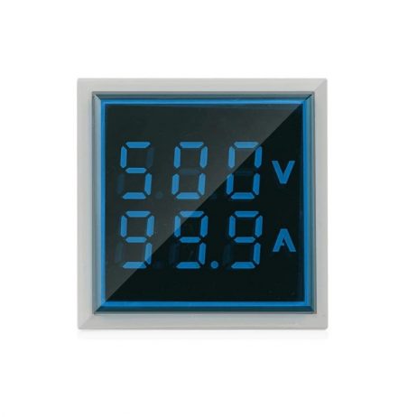 Generic 22mm 0 100A Ac 50 500V 20 75Hz Digital Voltmeter Ammeter Blue 2