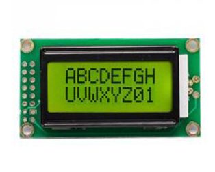 Original JHD 8×2 Character LCD Display With Yellow Backlight