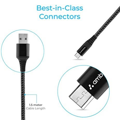 Ambrane Ambrane Fast Charging Braided Micro USB Cable 3A 4