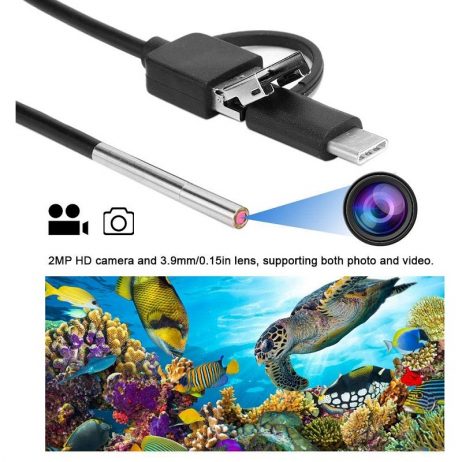 INSKAM USB Endoscope 3in1 Borescope 3.9mm Ultra thin Waterproof Inspection Snake Camera with LED Light