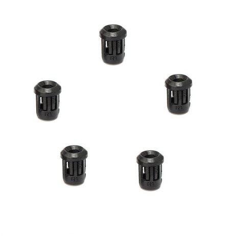 3mm Light Emitting Diode Lampenkap Protectors-Black (Pack of 5)