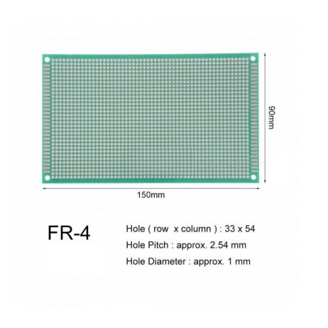 9 x 15 cm Universal PCB Prototype Board Single-Sided 2.54mm Hole Pitch