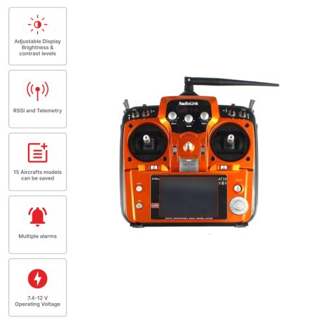 Radiolink AT10 II 2.4GHz 12CH RC Drone Transmitter