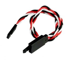 SafeConnect Twisted 15CM 22AWG Servo Lead Extension (Futaba) Cable with Self-locking Hook