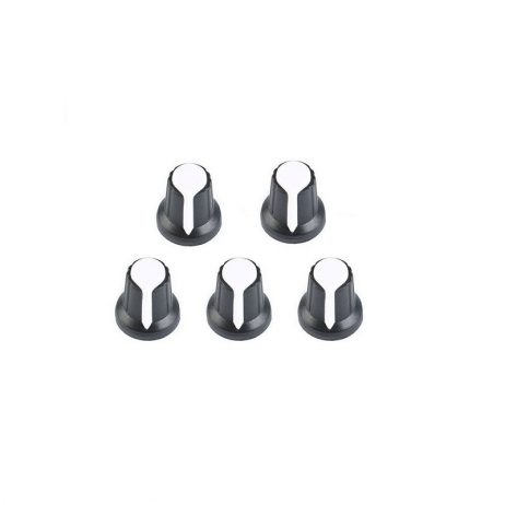 Potentiometer Knob Rotary Switch Cap White Color- Pack of 5 Pcs.