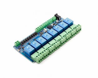 12V Modbus RTU 8 Channels Relay Module Input Optocoupler Isolation RS485 MCU