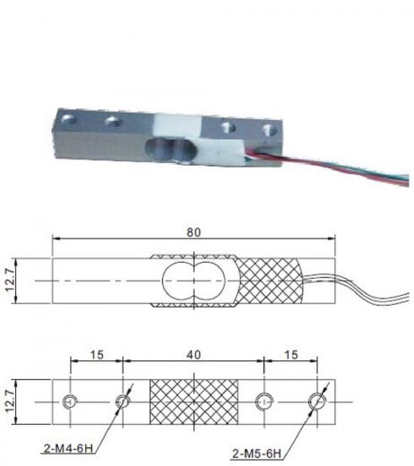 5 kg Load Cell with HX711AD Module, Shell and 4P DuPont Wire Kit