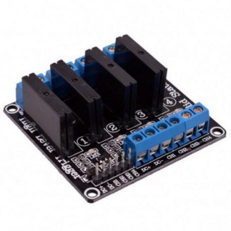 4 Channel 5V Relay Module Solid State High-Level SSR DC Control 250V 2A with Resistive Fuse