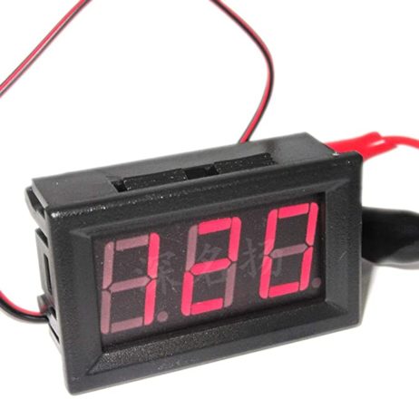 Red Two-Wire 0.56 Inch DC5V-120V DC Digital Display Voltmeter For Car Bicycle Motorcycle