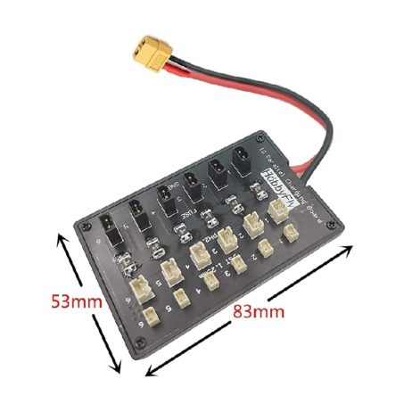 HobbyFly GNB27 and JST-PH 2.0 Connector 1S Lipo Battery Balance Parallel Charging Board Charger Board 6 Channel