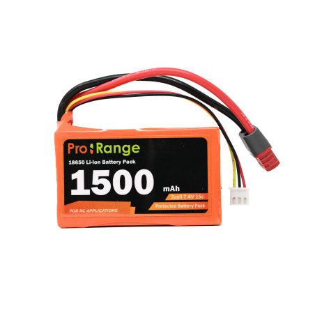 Pro-range ISR 18650 7.4V 1500mAh 15C 2S1P Li-Ion Battery Pack