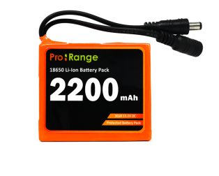 Pro-range INR 18650 11.1V 2200mAh 2C 3S1P Li-Ion Battery Pack with DC Jack Male & Female