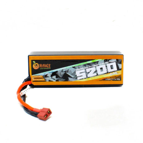 Orange 11.1V 5200mAh 45C 3S Hardcase Lithium Polymer Battery Pack