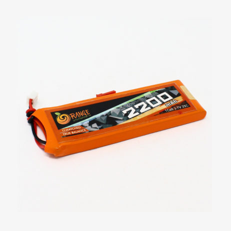 Orange 3.7V 2200mAh 25C 1S Lithium Polymer Battery Pack