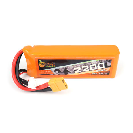 Orange 23741 Orange 2200mAh 3S 30C 60C 11.1VLithium Polymer Battery Pack