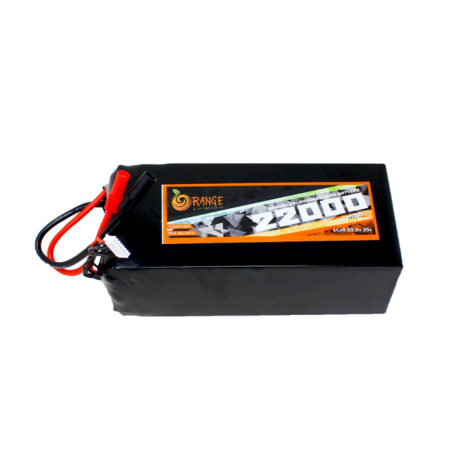 Orange 649556 Orange 22000mah 6S 25C 22.2V Lithium Polymer Battery Pack with Bullet Connectors.