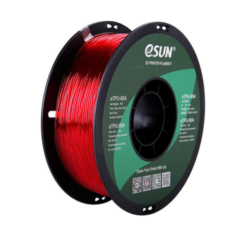 eSUN eTPU-95A-Transparent Red-1kg/spool