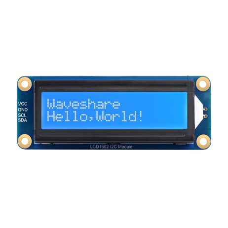 Waveshare LCD1602 I2C Display Module White color with blue background LCD