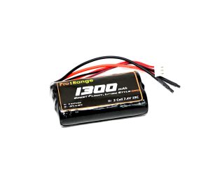 Pro-range ISR 18650 7.4V 1300mAh 15C 2S1P Li-Ion Battery Pack (No BMS)