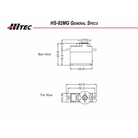 HiTec HS-82MG Standard Metal Gear Micro Servo