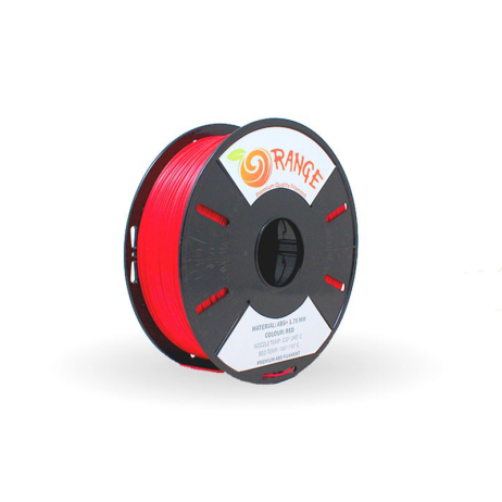 Orange ABS+ 1.75mm 3D Printing Filament 1kg-RED