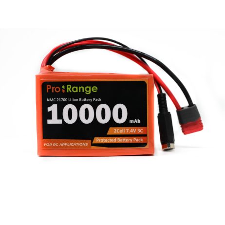 Pro-range NMC 21700 7.4V 10000mAh 3C 2S2P Li-ion Battery Pack