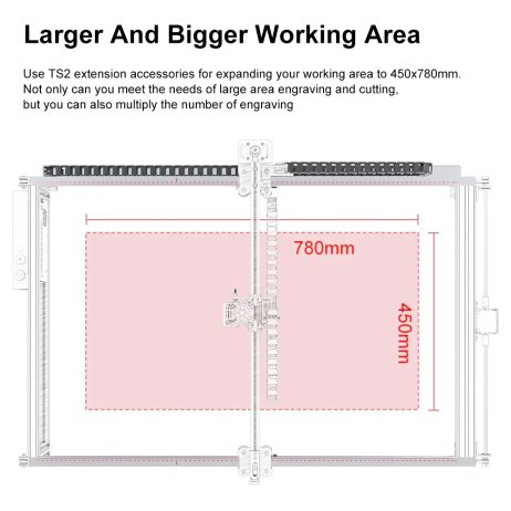 Two Trees Two Trees Extension Kit 450x780mm for Laser Engraver TS2 1