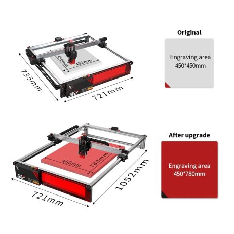 Two Trees Two Trees Extension Kit 450x780mm for Laser Engraver TS2 2