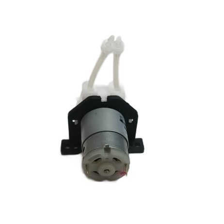 12V DC Peristaltic Dosing Pump for Aquarium Lab Analytical | 1mm ID x 3mm OD | 2 ~ 17 ml/min (L Bracket Black)