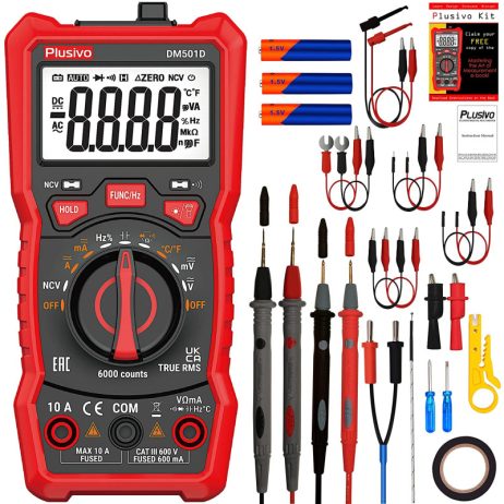 Plusivo plusivo digital multimeter dm501d