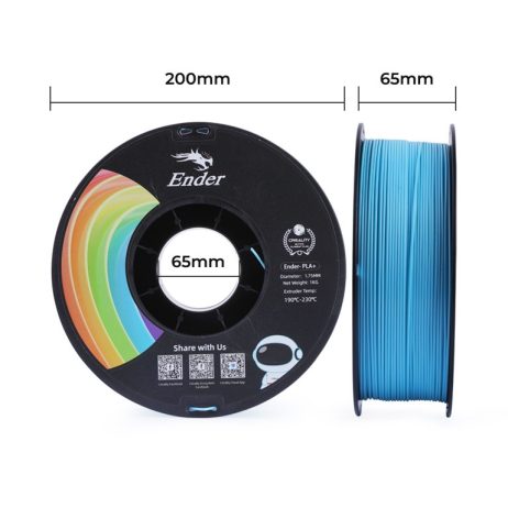 Creality Ender-PLA+ 3D Printing Filament 1.75mm (1kg – Blue)