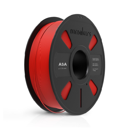 Numakers ASA Filament - Red - 1.75 mm / 1 kg