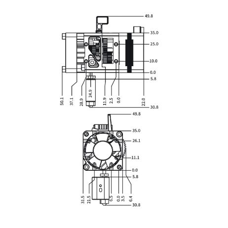 BIGTREETECH BIQU H2 V2S Lite Extruder 8