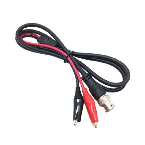 Generic 1.5M BNC Male to Dual Alligator Clip Oscilloscope Test Probe Lead Cable